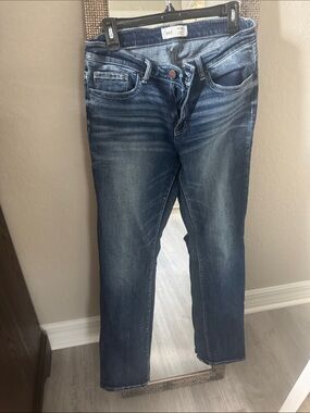 BKE Payton Dark Blue Faded Stretch Jeans